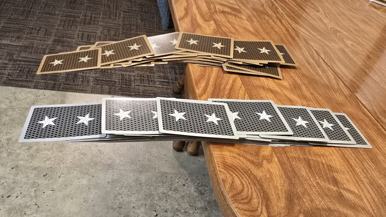 Image of two card bridges (side view).