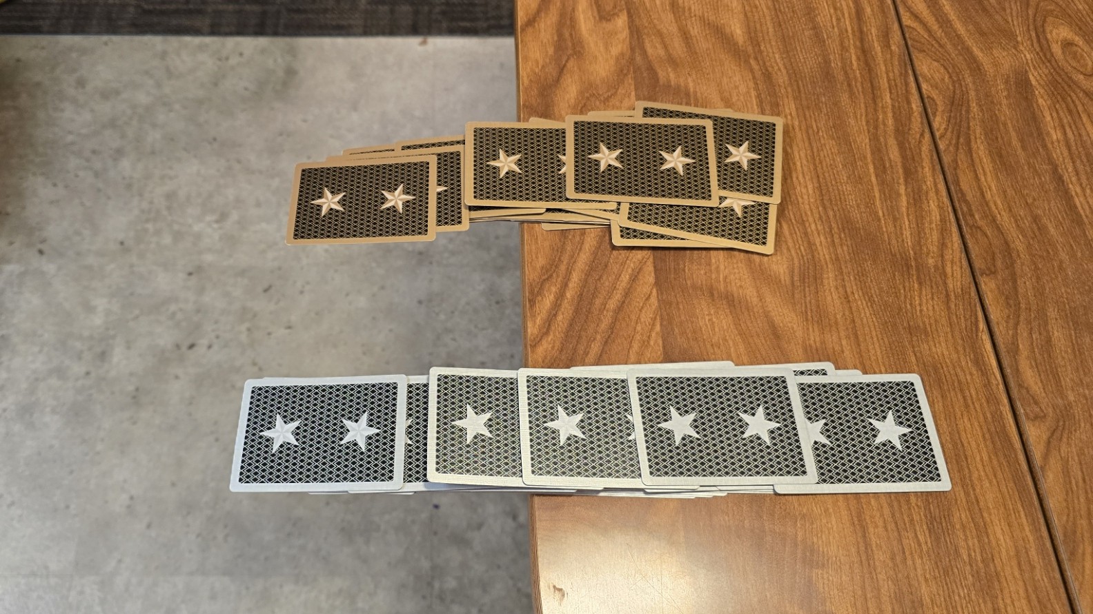 Image of two card bridges (top view).